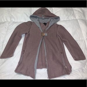 Pure Handknit Anthropologie Chunky Knit Cardigan Open Front Sweater Jacket XS/S